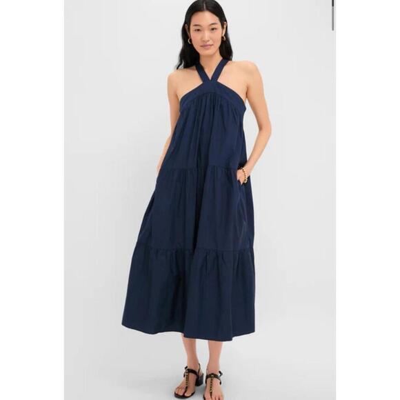 En Saison Navy Irene Maxi Dress NWT Large L Tuckernuck - Picture 1 of 7